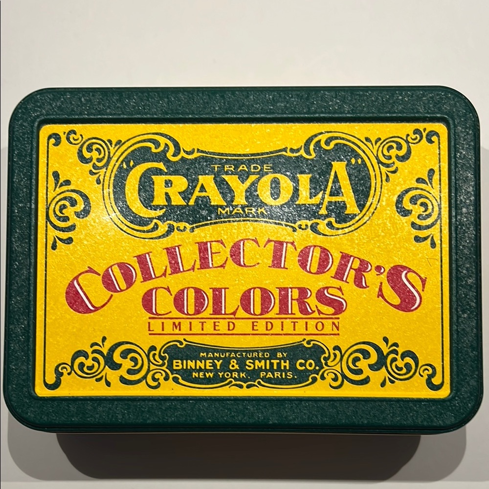 Crayola Collector’s Colors Limited Edition tin of crayons — vintage